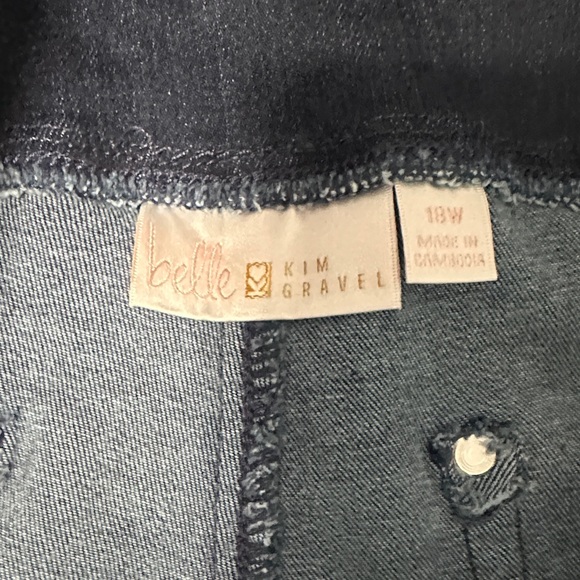 Belle by Kim Gravel Dark Indigo Cropped Jeans - Picture 4 of 8